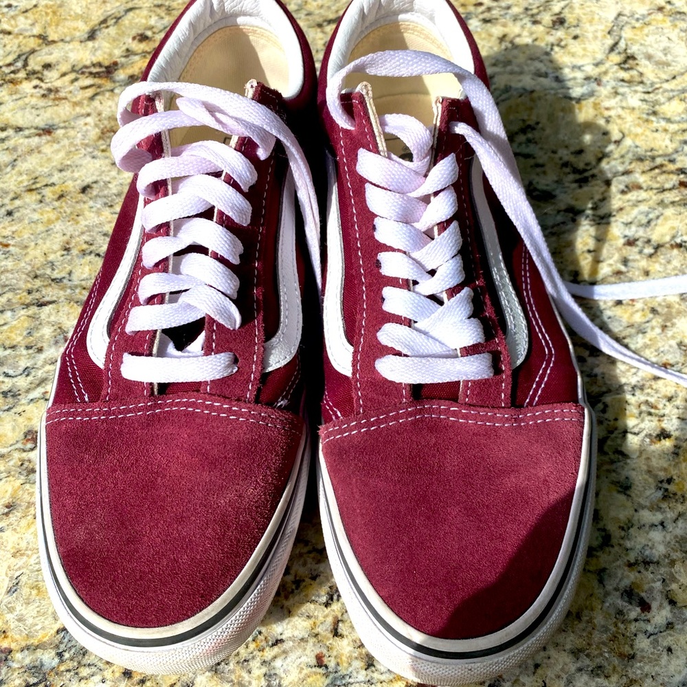 Vans Burgundy or Maroon. Like New. Size 9